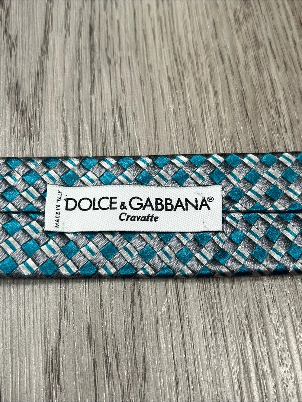 Dolce and Gabbana Tie Pinup Girl Cravatte Handmade Italy Necktie 56” Blue Silver